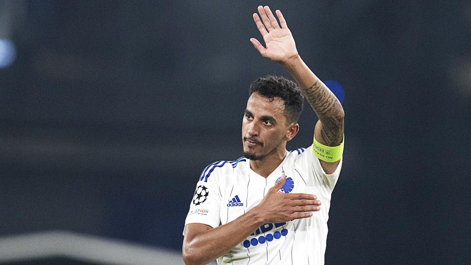 FC København-anfører Carlos Zeca blev fremhævet af flere af sine holdkammerater som en holdets vigtigste spillere i kampen mod Trabzonspor. <i>Claus Bech/Ritzau Scanpix</i>