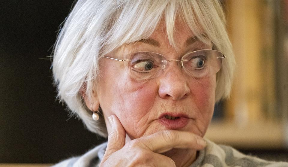 Pia Kjærsgaard fra Dansk Folkeparti kalder det "rablende vanvid", at regeringen vil fjerne aldersgrænsen for juridisk kønsskifte. <i>Søren Bidstrup/Ritzau Scanpix</i>