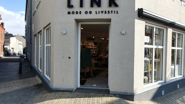 Modebutikken LINK, Thisted, havde indbrud natten til onsdag. <i>Foto: Ida Smith</i>