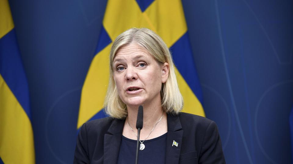 Sveriges statsminister, Magdalena Andersson, siger, at den svenske regering ikke kommer til at tillade, at den russiske præsident holder svenske husholdninger og virksomheder som gidsler. <i>12060 Lars Schröder/Tt/Ritzau Scanpix</i>
