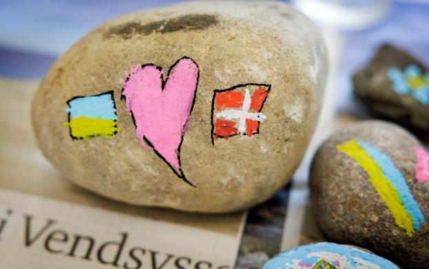 Et resultat af nogle af de kreative sysler hos børnene i Røde Kors-gruppen. <i>Foto: Henrik Bo</i>