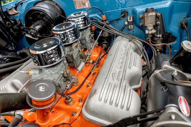 En kæmpe V8-motor hører til ... <i>Foto: Lars Pauli</i>
