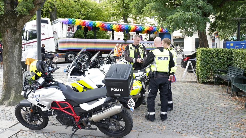 Politiet melder om "en rigtig fin fest" ved dette års Pride-parade i København. <i>Keld Navntoft/Ritzau Scanpix</i>