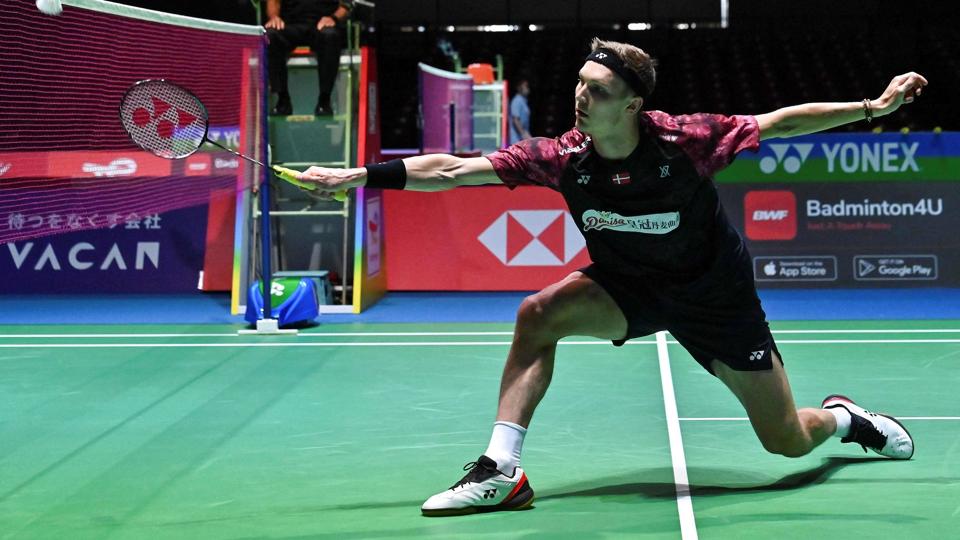 Viktor Axelsen vandt i to sæt i sin første kamp ved VM. <i>Richard A. Brooks/Ritzau Scanpix</i>