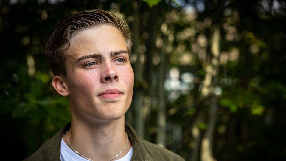 16-årige Bertram Møller fra Hjørring mistede synet på det ene øje, mens han var på ferie. <i>Foto: Kim Dahl Hansen</i>