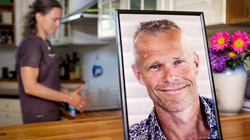Anne Rye Madsen fra Arden - gift med Heins Rye Madsen, som døde i sommeren 2021 efter en allergisk reaktion på et hvepsestik. <i>Foto: Torben Hansen</i>