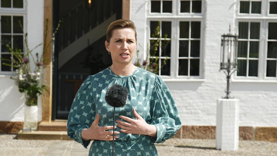 Efter det fælles pressemøde med Narendra Modi, Indiens premierminister, holdt statsminister Mette Frederiksen (S) et doorstep uden Modi.