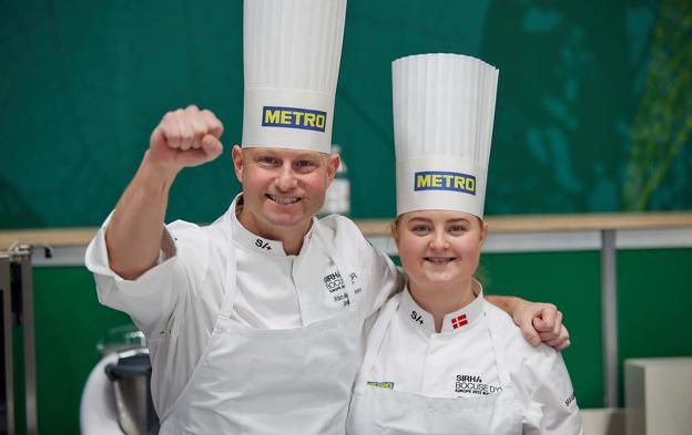 Brian Mark Hansen og nordjyske Elisabeth Madsen vinder EM for kokke i Ungarn i 2022.