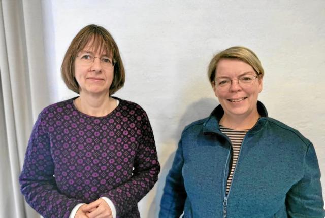 Else Bjerg, sognepræst i Bedsted (tv.) og Ruth Folmersen, sognepræst i Hurup leder gruppen og samtalerne. Privatfoto