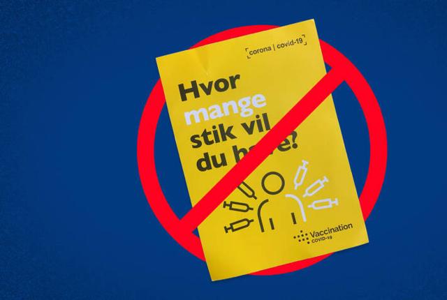 I postkasser i Aalborg dumper der stadig materiale ned om covid-19-vaccinerne - men afsenderen er ikke Sundhedsstyrelsen. Grafik: DR Nyheder