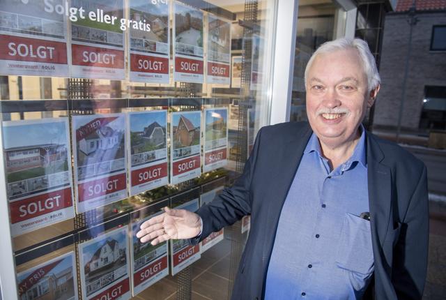 Ejendomsmægler Kjeld Westergaard fra Brønderslev har for andet år i træk solgt flest boliger. Foto: Bente Poder