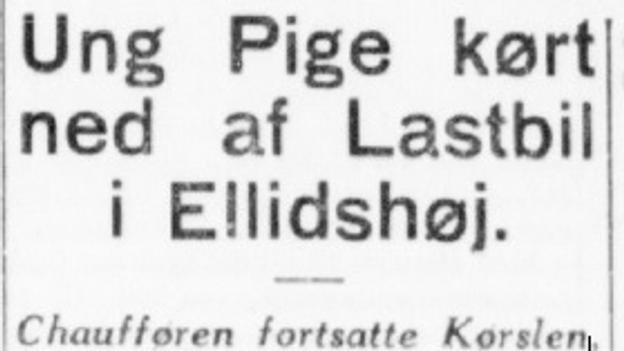 Ulykken beskrevet på forsiden af Aalborg Stiftstidende 10. november 1936
