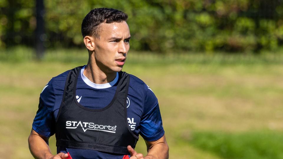 AaB har købt Younes Bakiz i Viborg, og man har givet ham en kontrakt til sommeren 2026. Torsdag havde han første træningsdag i Aalborg. <i>Foto: Kim Dahl Hansen</i>
