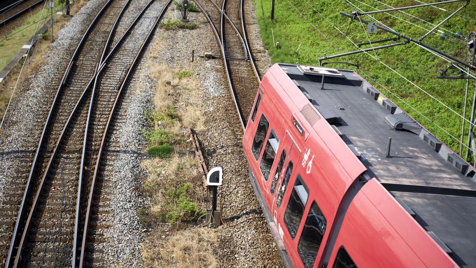 Den kommende tid kan udvalgte testdeltagere tjekke ind og ud fra rejser via DSB's app. <i>Signe Goldmann/Ritzau Scanpix</i>