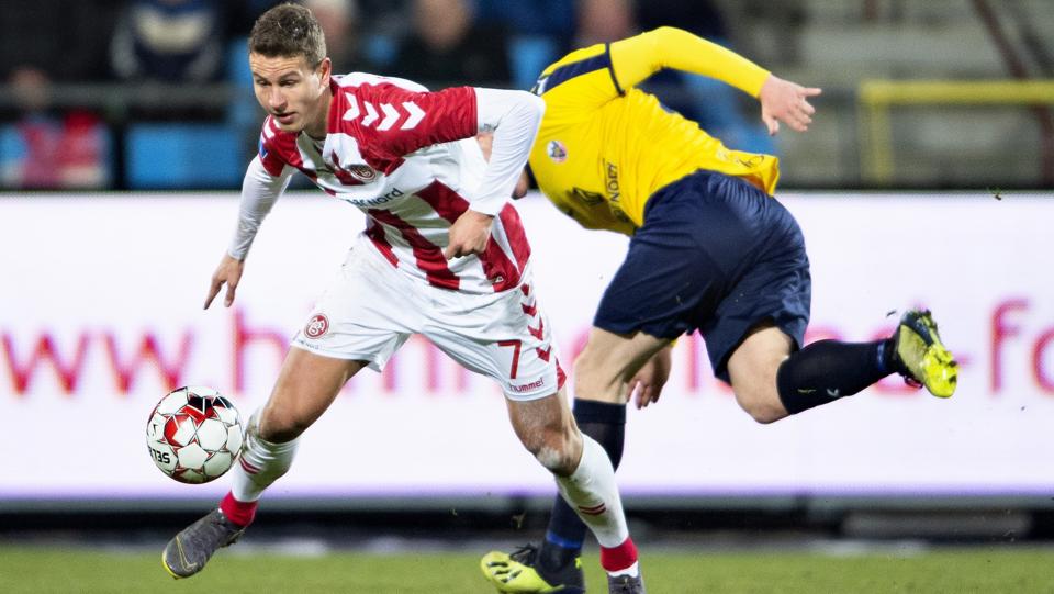 Oliver Abildgaard spillede for AaB i Superligaen, inden han skiftede de danske rammer ud med Rubin Kazan i Rusland. Natten til fredag oplyser Celtic, at han er skiftet til den skotske storklub. (Arkivfoto). <i>Henning Bagger/Ritzau Scanpix</i>