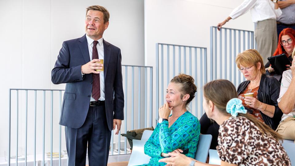 Pressemøde om budgetforslaget i Aalborg Kommune Aalborg 2. september 2022 <i>Foto: Torben Hansen</i>