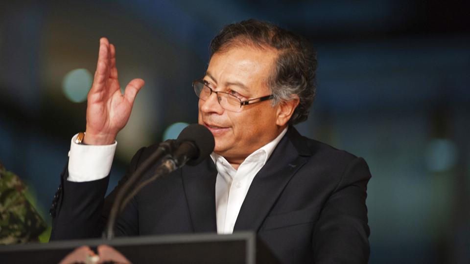 Colombias nye præsident, Gustavo Petro, kalder angrebet "en klar sabotage om planen om den fuldendte fred". <i>Chepa Beltran/Ritzau Scanpix</i>