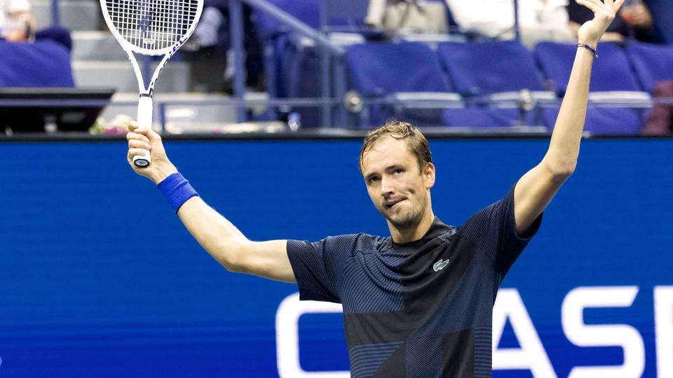 Daniil Medvedev slog natten til lørdag kineseren Wu Yibing i tre sæt. <i>Corey Sipkin/Ritzau Scanpix</i>
