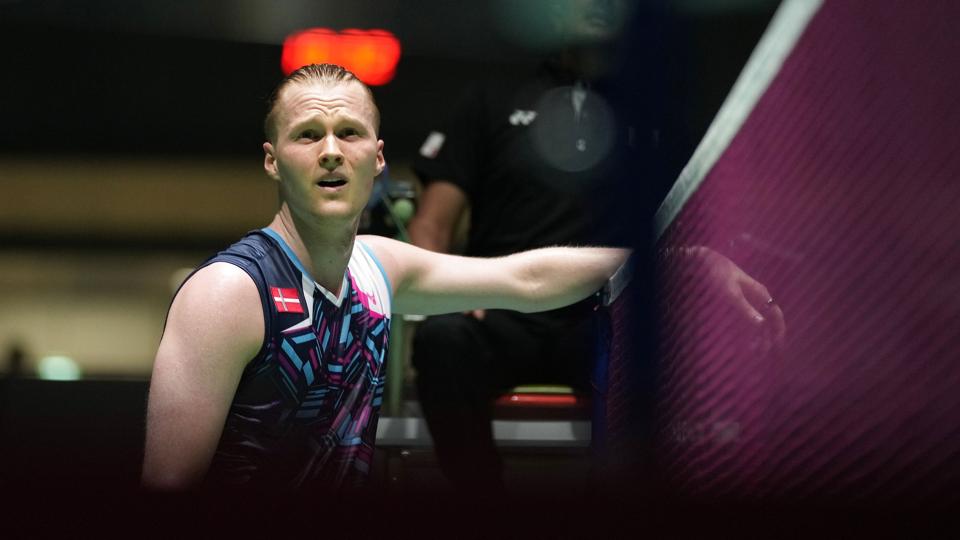 Anders Antonsen tabte tæt semifinale til Kenta Nishimoto. <i>Kimimasa Mayama/Ritzau Scanpix</i>