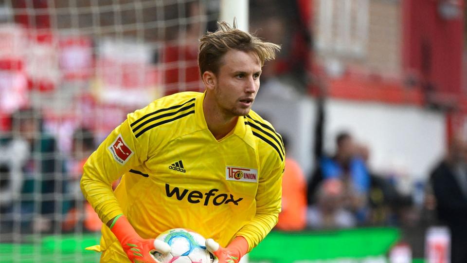 Union Berlin-keeper Frederik Rønnow stod en god kamp hjemme mod Bayern München. <i>Tobias Schwarz/Ritzau Scanpix</i>
