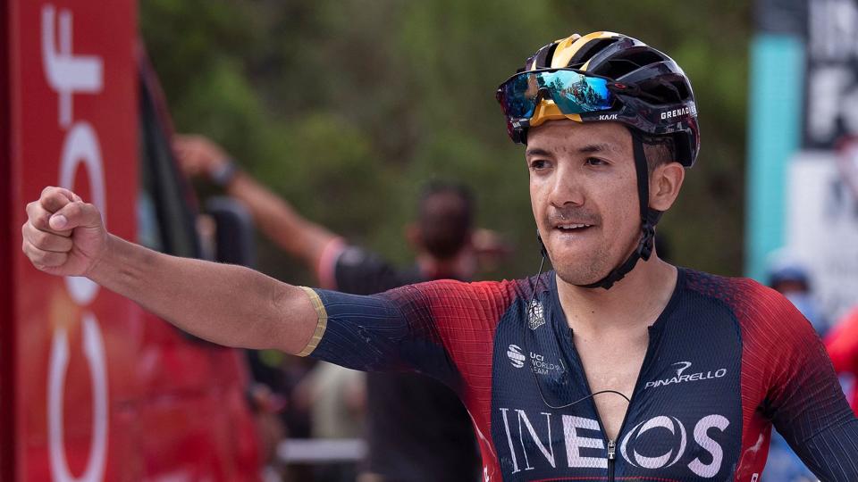 Richard Carapaz fra Ecuador kan nu kalde sig dobbelt etapevinder i årets Vuelta. <i>Jorge Guerrero/Ritzau Scanpix</i>
