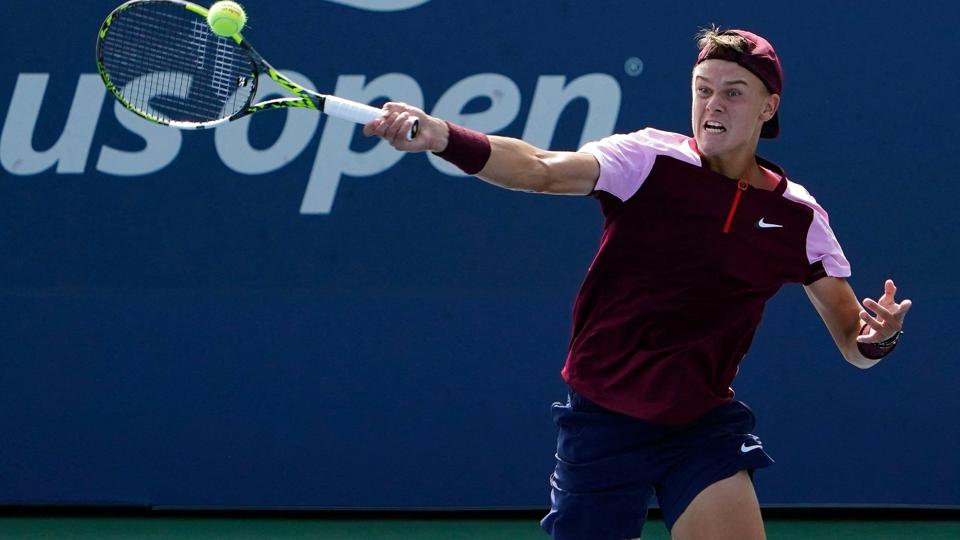 Holger Rune fik en sejr og en walkover i årets US Open, inden briten Cameron Norrie ekspederede danskeren ud i tredje runde. <i>Timothy A. Clary/Ritzau Scanpix</i>