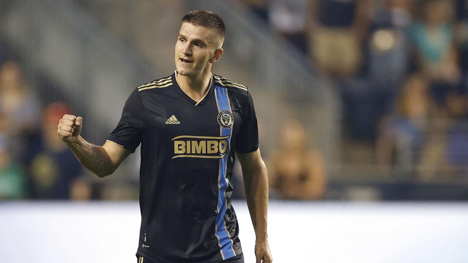 Mikael Uhre bragte Philadelphia Union på 1-0 kort efter pausen mod New York Red Bulls. <i>Tim Nwachukwu/Ritzau Scanpix</i>