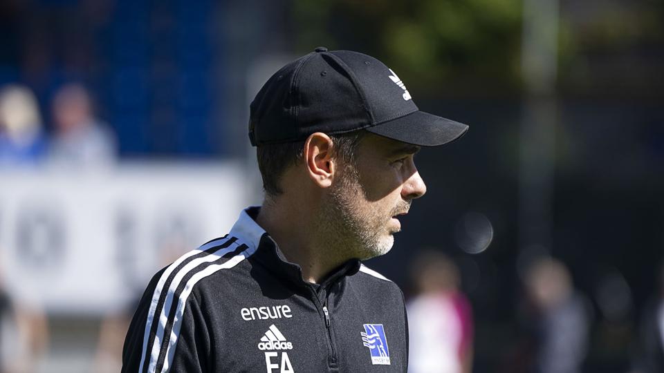 Træner Freyr Alexandersson venter stadig på første sæsonsejr med Lyngby. <i>Claus Bech/Ritzau Scanpix</i>