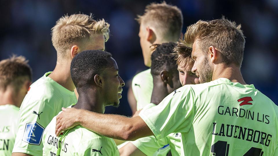 Randers-spilleren Tosin Kehinde scorede i sejren over Lyngby. <i>Claus Bech/Ritzau Scanpix</i>