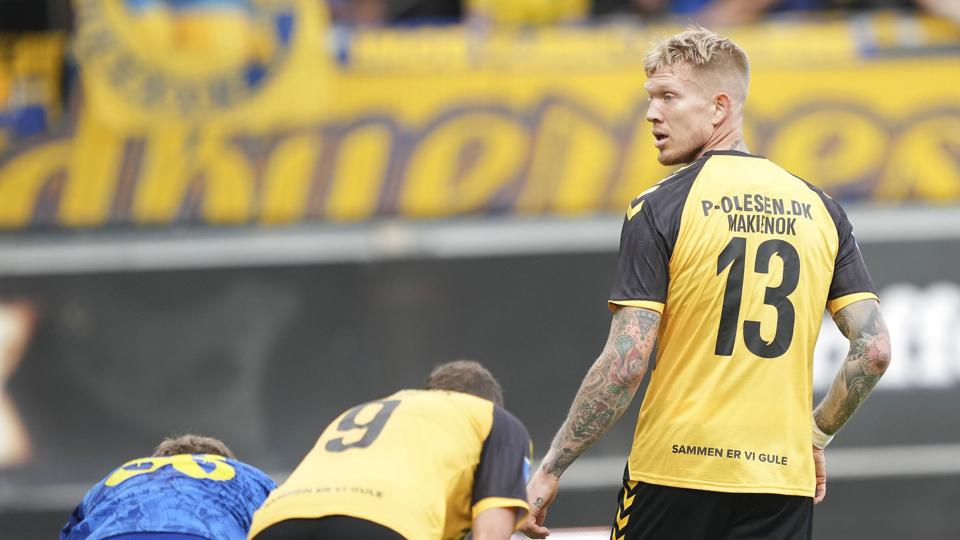 Simon Makienok debuterede søndag for AC Horsens, som mødte hans tidligere klub Brøndby. <i>Claus Fisker/Ritzau Scanpix</i>