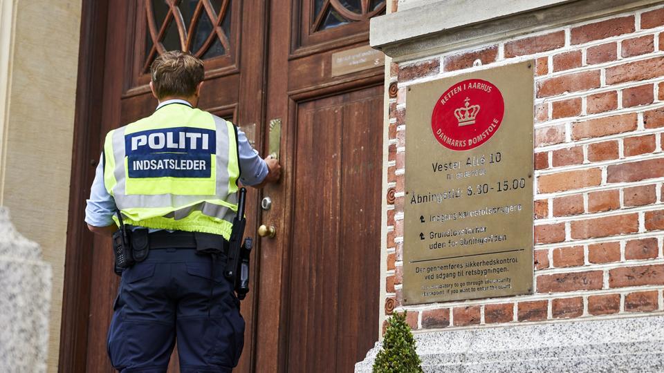 Den dømte truede i februar med at sprænge Retten i Aarhus i luften. Ved samme ret er han dømt for flere bombetrusler. (Arkivfoto). <i>Mikkel Berg Pedersen/Ritzau Scanpix</i>