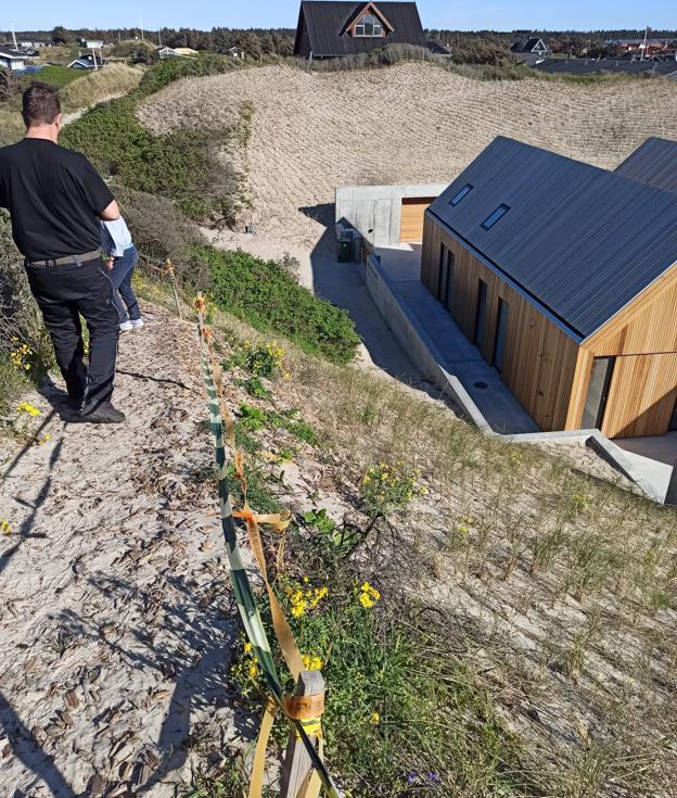 Stien til stranden blev porøs efter at et sommerhus blev bygget <i>Privatfoto</i>