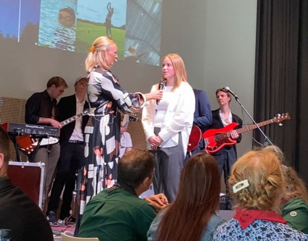 Anna Munk Fuglsang blev belønnet med en pris for en 'Bemærkelsesværdig præstation' - flere guldmedaljer i diverse svømmediscipliner. <i>Foto: Nicholas Krobath Olesen</i>