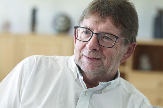 I 25 år har Ole Peter Christensen tegnet Spar Nord udadtil i Hjørring. Men nu er det slut. Foto: Bente Poder <i>Foto: Bente Poder</i>
