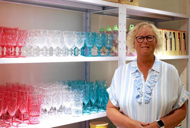 Melanie Kristiansen har åbnet butikken Tante Blå i den nordligste ende af Sct. Laurentiivej. Foto: Vibe Maria Dahl Andersen