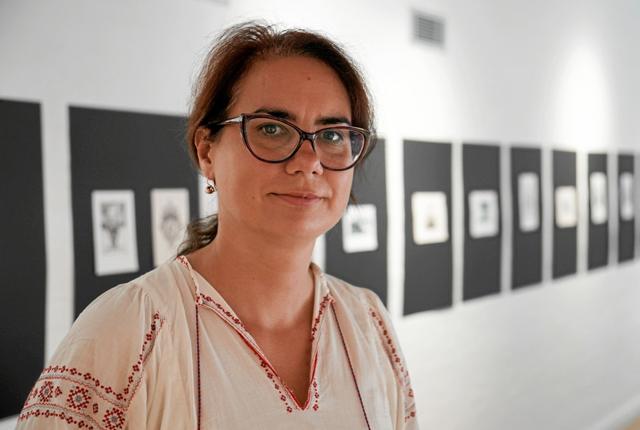 På exlibrisfronten udstiller museet grafik af den unge ukrainske kunstner Mariana Myroshnychenko. Foto: Peter Jørgensen