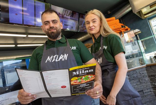Ali Ataya og Lærke Larsen er de nye ejere af Milan Pizza i Lodsgade. Foto: Kim Dahl Hansen <i>Foto: Kim Dahl Hansen</i>