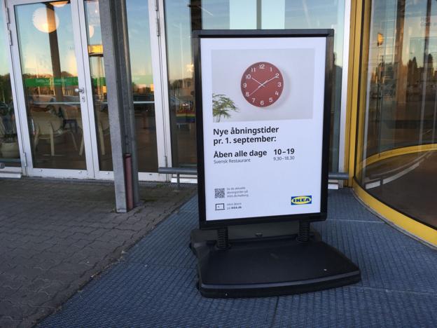 Du har fremover en time mindre til dit Ikea-besøg. Foto: Katrine Schousboe