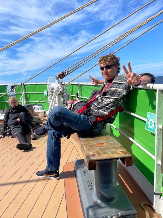 Christian Bendixen fra Dronninglund sejlede fra Antwerpen i Belgien til Aalborg. Privatfoto