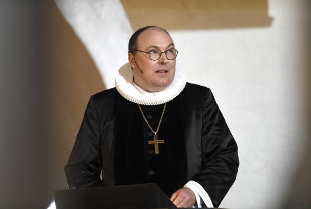 Biskop Thomas Reinholdt Rasmussen prædiker på Mors søndag 24. juli.  Arkivfoto: Henrik Louis