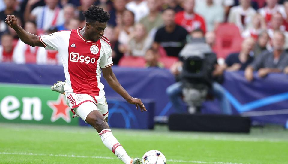 Den tidligere FC Nordsjælland-spiller Mohammed Kudus scorede et formidabelt mål i storsejren over Rangers. <i>Kenzo Tribouillard/Ritzau Scanpix</i>