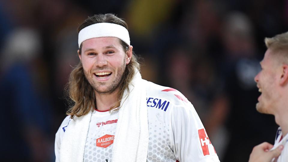 Mikkel Hansen var den farligste spiller på banen, da Aalborg slog Skanderborg-Aarhus. <i>Ernst Van Norde/Ritzau Scanpix</i>