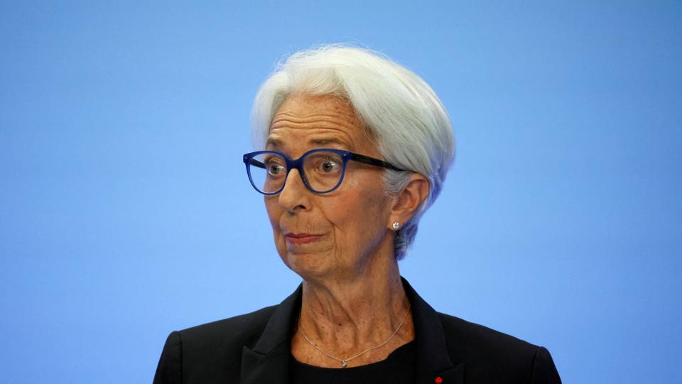 Centralbankchef Christine Lagarde har taget kampen op mod den høje inflation med en forhøjelse af renten. (Arkivfoto) <i>Wolfgang Rattay/Reuters</i>