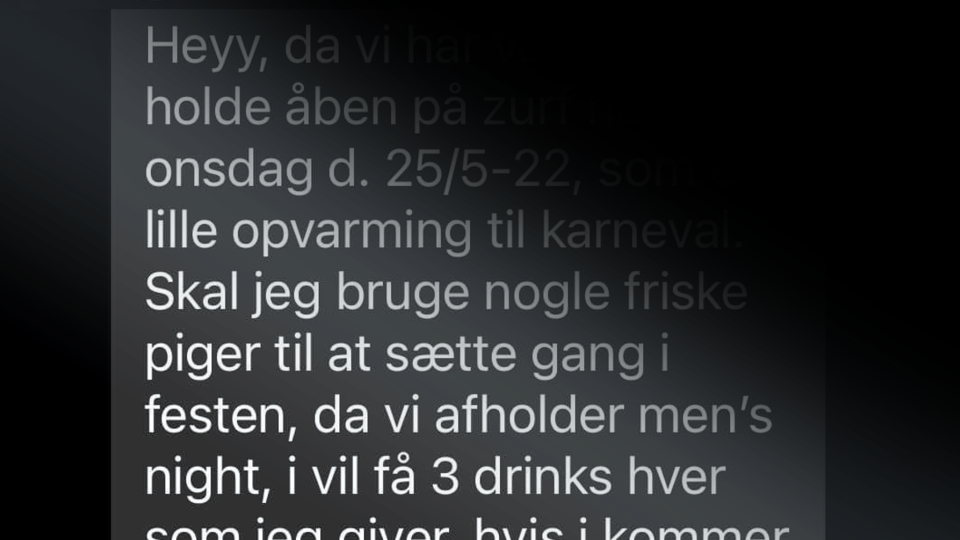 Besked-screenshot. <i>Illustration: Christian Made Hagelskjær</i>