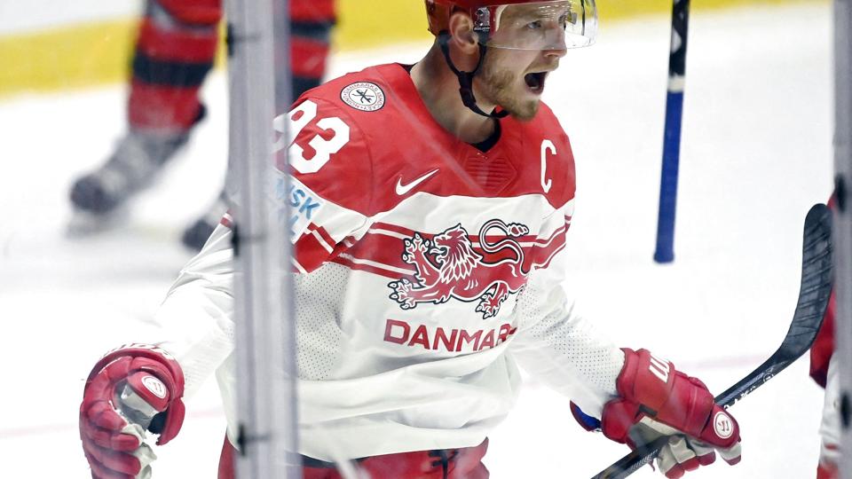 Kaptajn Peter Regin og resten af det danske landshold skal spille sine gruppekampe i finske Tampere ved VM næste år. <i>Vesa Moilanen/Ritzau Scanpix</i>