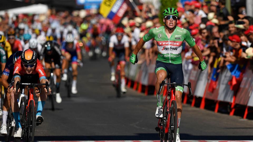 Mads Pedersen har vundet fire etapesejre i grand tours i 2022 - tre i Vuelta a Espana og én i Tour de France. <i>Oscar Del Pozo Canas/Ritzau Scanpix</i>