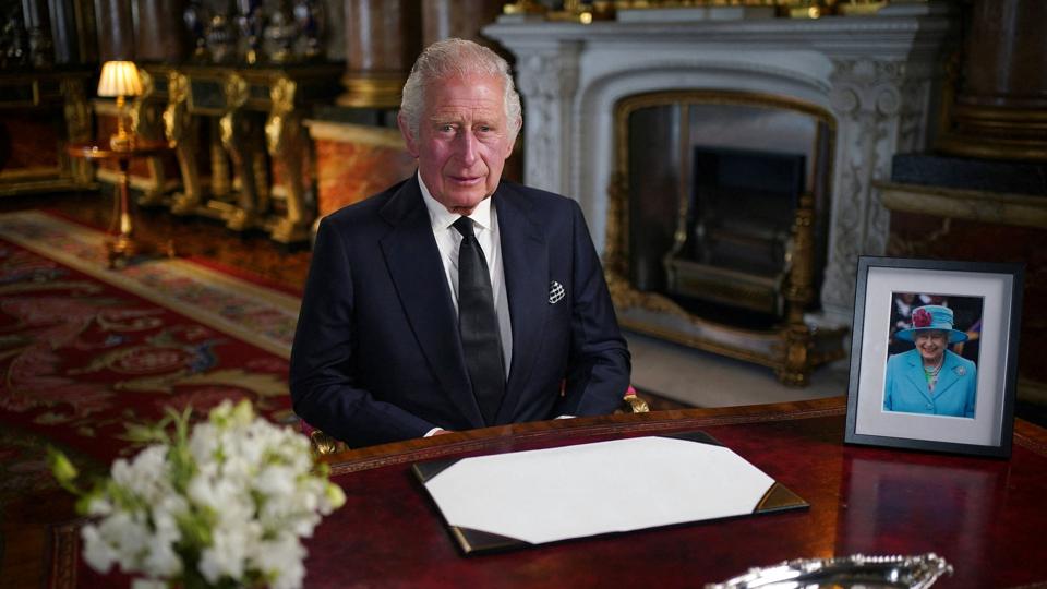 Kong Charles holdt fredag aften sin første tale som konge af Storbritannien. <i>Pool/Reuters</i>