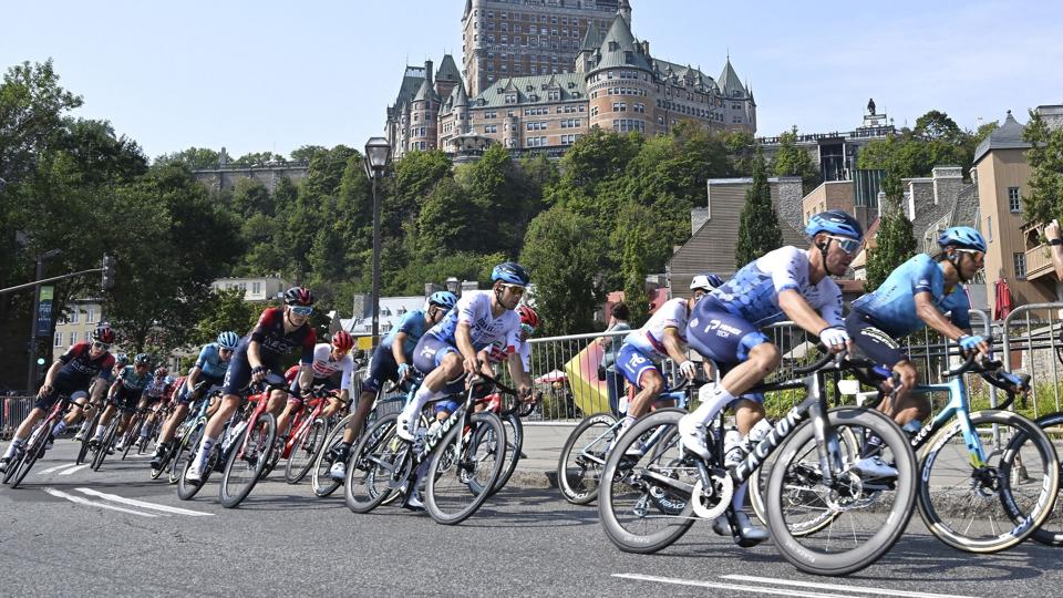 Grand Prix Cycliste de Quebec bestod af 16 omgange á 12,6 kilometer i Quebec. <i>Jacques Boissinot/Ritzau Scanpix</i>