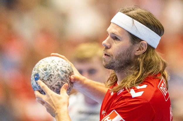 Mikkel Hansen havde en stille dag på kontoret mod Lemvig-Thyborøn med en enkelt straffekastscoring. <i>Foto: Kim Dahl Hansen</i>
