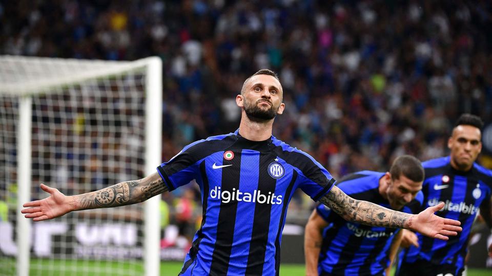 Kroatiske Marcelo Brozovic blev matchvinder i Inters sejr over Torino. <i>Isabella Bonotto/Ritzau Scanpix</i>